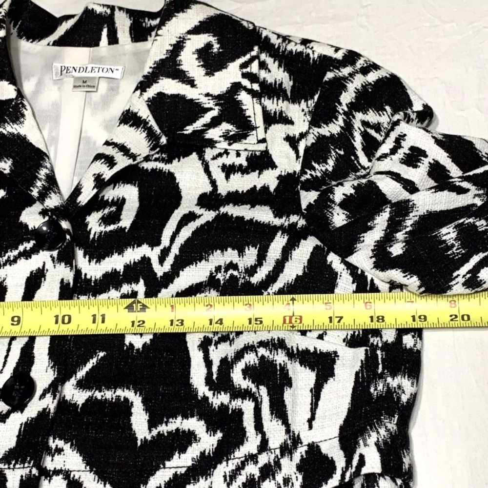 Pendleton Linen Blend Blazer Jacket Button Front … - image 8